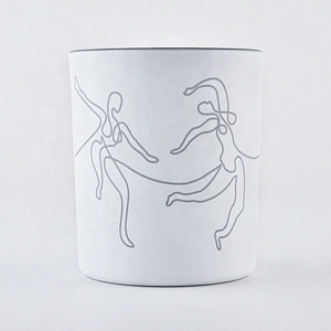 Home decor laser carve glass candle holders