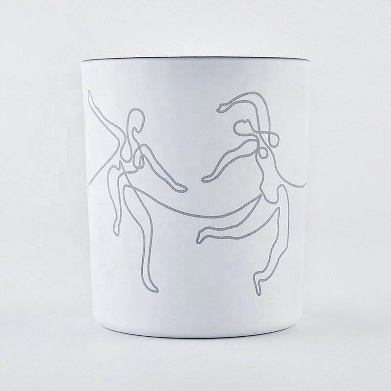 Home decor laser carve glass candle holders