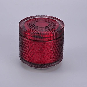 Sunny snow design empty candle glass container with lid 10oz 12oz 14oz