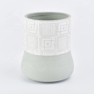 Wholesales matte Ceramic menorah candle cup