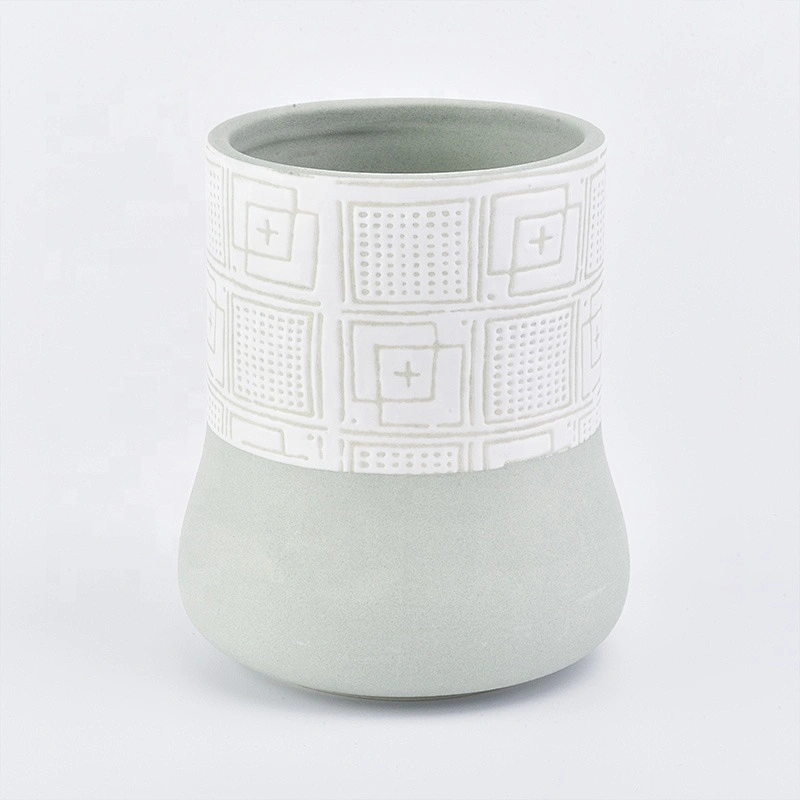 Wholesales matte Ceramic menorah candle cup