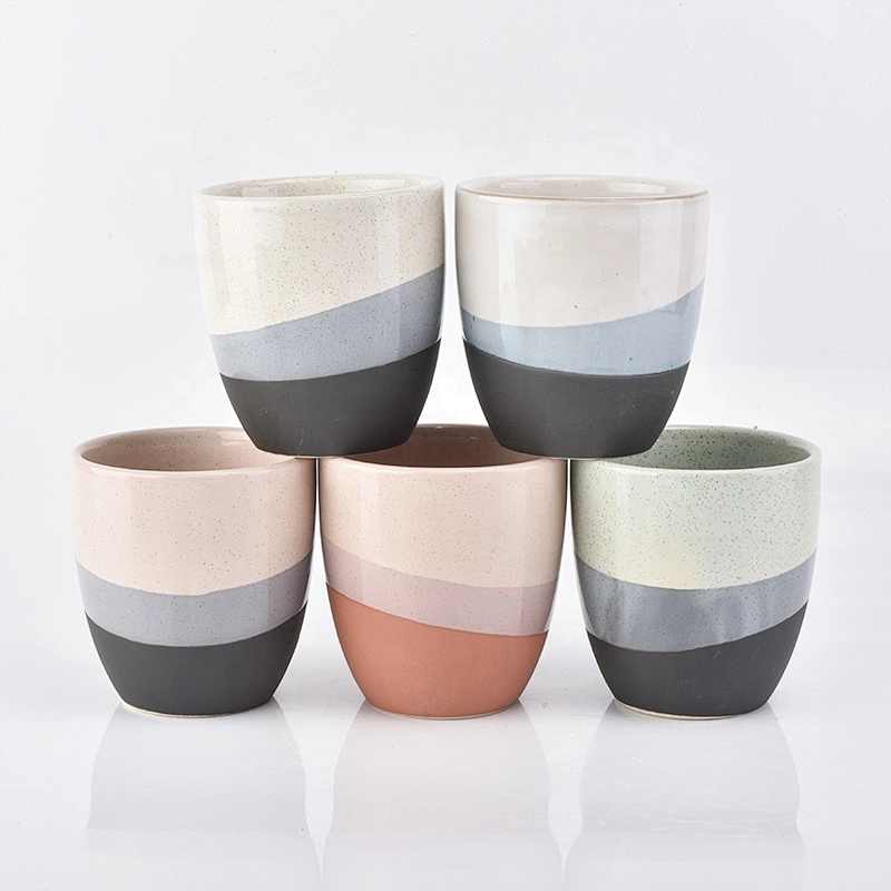 Modern Customized empty matte candle ceramic holders