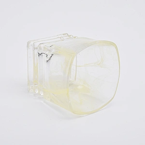 130ml smoke appearance yellow pigment glass candle jar for home decorations