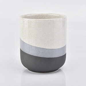 10oz Three Color Ceramic Candle Jars Wholesale