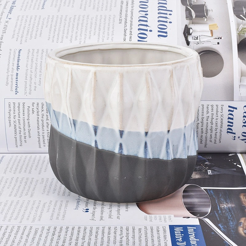 600ML Home decor geometric ceramic candle holder