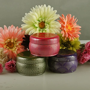 26+years brand cooperation home decoration metal candle tin with lids 10oz