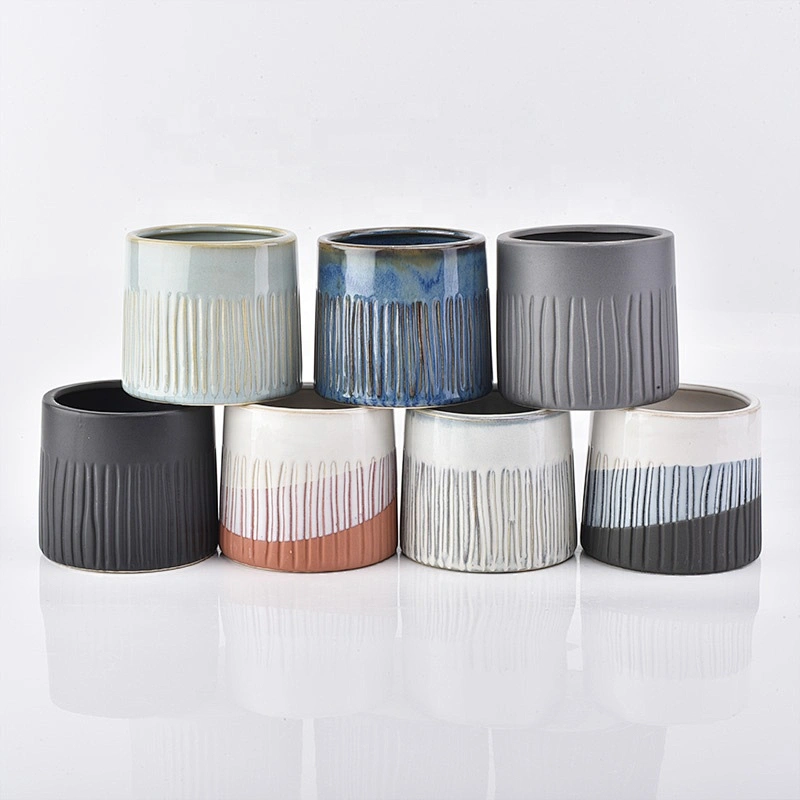 10oz Supplier home decoration marble ceramic candle holder for table