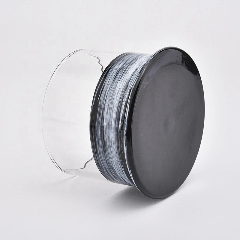 Luxury custom glaze Glass Candle container with lid in bulk