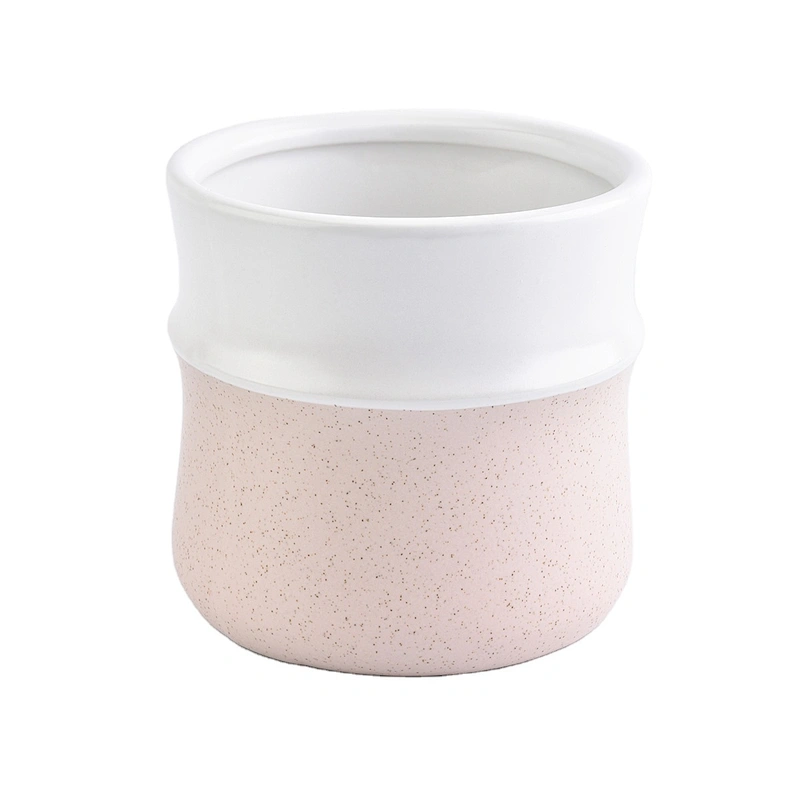Wholesales custom glazed color ceramic candle jars