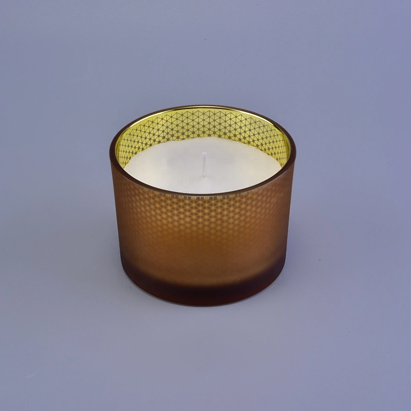 12oz 16oz Wholesales matte laser custom glass candle holder for candle making