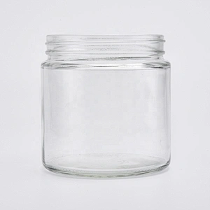 Sunny custom decorative large clear glass candle containers 20oz