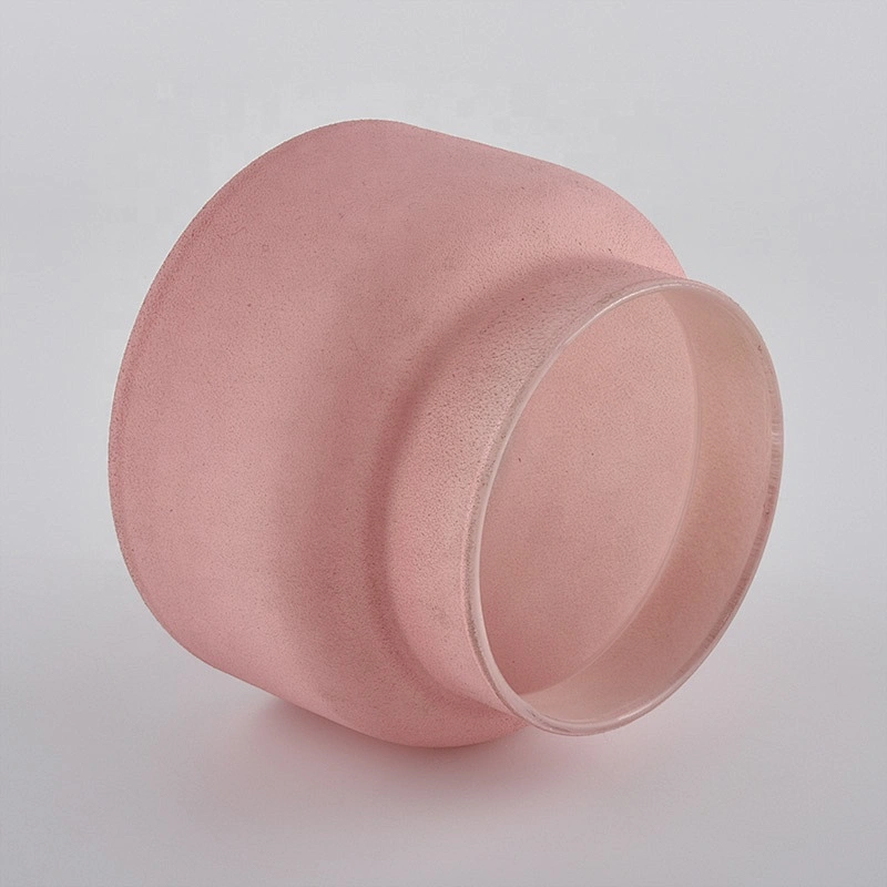 14oz China hot sales pink large empty candle jar ceramic