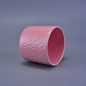 Wholesales colorful ceramic empty candle jar for luxury candle making