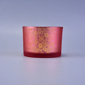 Wholesales home decoration rose luxury glass candle jar container