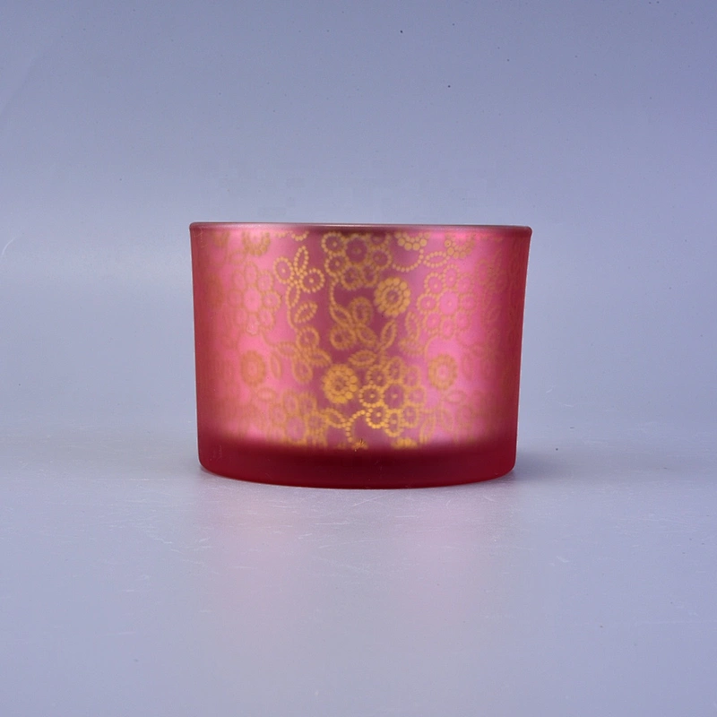 Wholesales home decoration rose luxury glass candle jar container