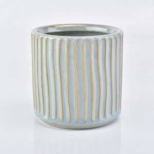 Vintage custom ceramic marble candle vessel