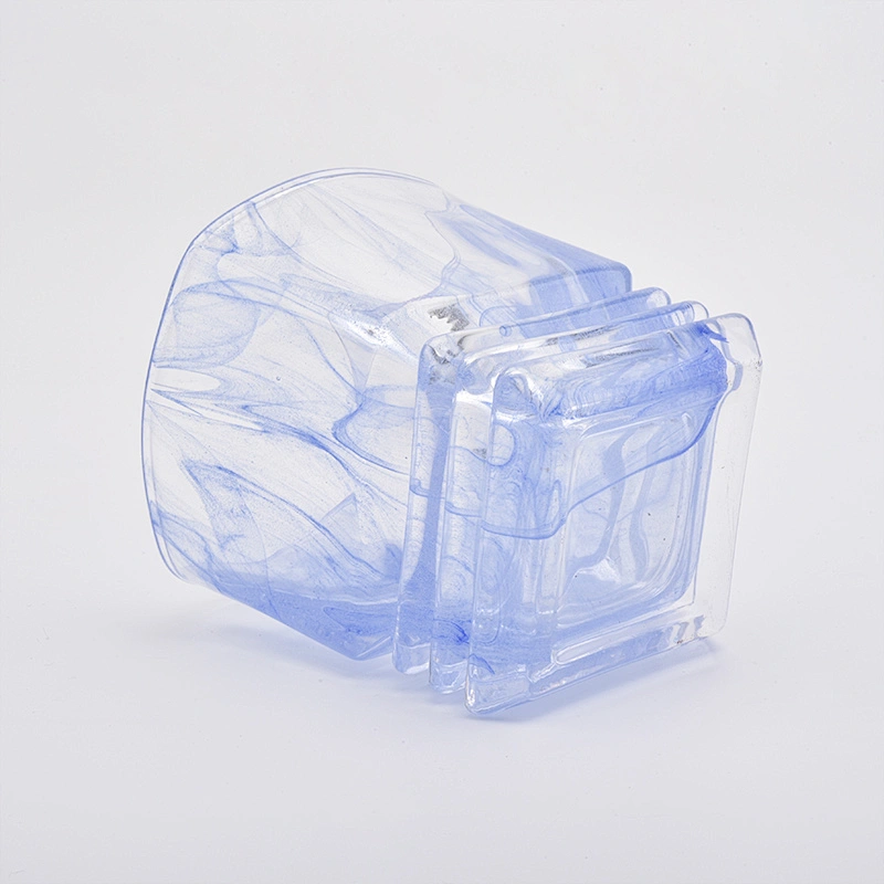 130ml smoke appearance pigment glass candle jar for home decorations