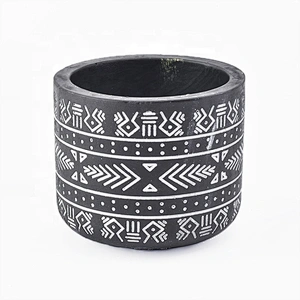 250ml Custom black cement Candle jars Wholesales