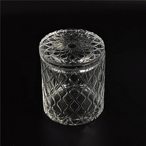 Suppliers crystal tealight candle glass holder with lid