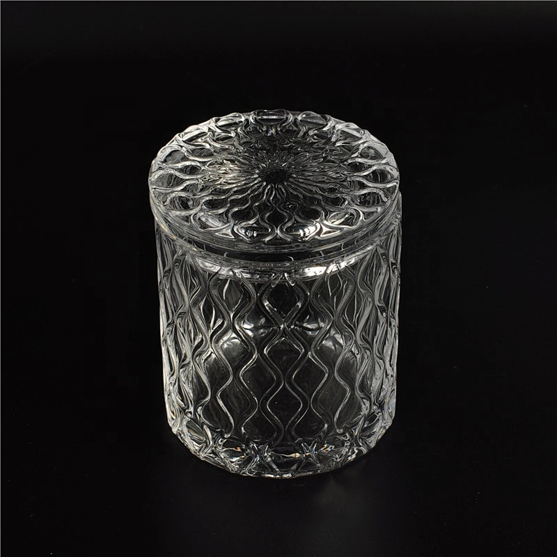 Suppliers crystal tealight candle glass holder with lid