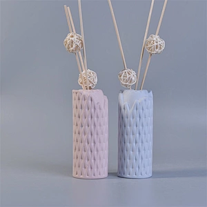 wholesale ceramic matte white reed aroma diffuser empty bottles