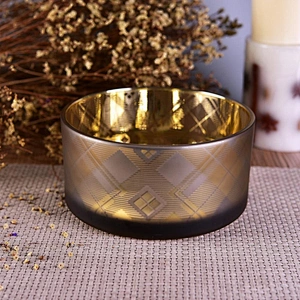 Wholesales luxury european decorative matte glass candle jar 10oz 20oz