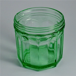 Sunny luxury green decorative glass candle container