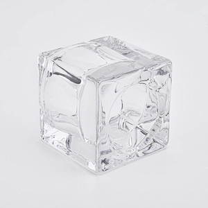 Mini Crystal TeaLight Glass Candle Holders Square