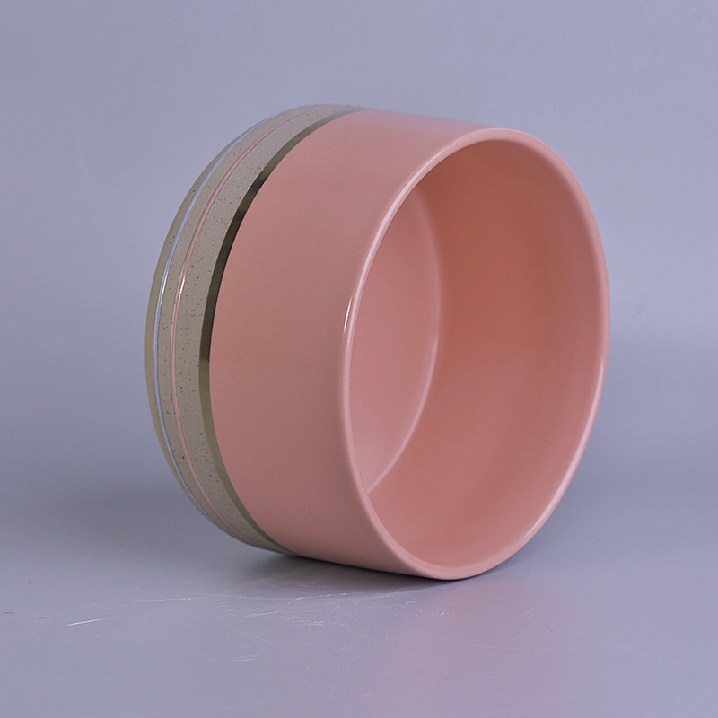 Sunny good price custom candle ceramic jars in pink