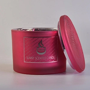 10oz 20oz Sunny scented luxury color candle glass jar with lid bulk