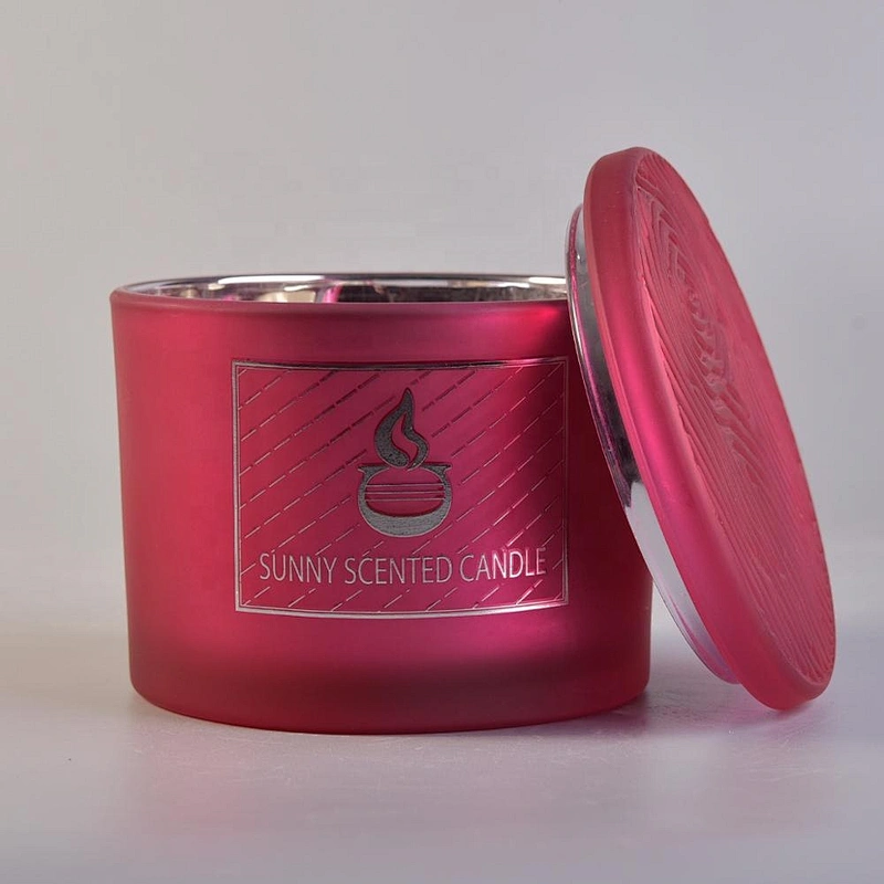 10oz 20oz Sunny scented luxury color candle glass jar with lid bulk