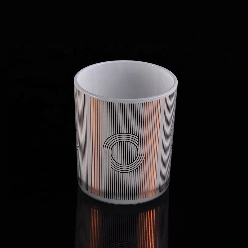8oz 10oz 12oz Wholesales Custom white candle glass holders