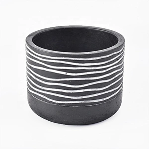 Home decoration for wedding Matte black Concrete Candle Holders Wholesales