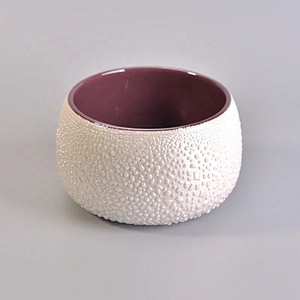 Bulk empty white ceramic candle holder for wedding