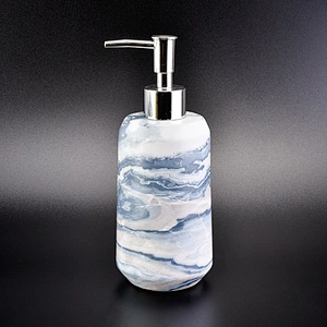 Marble Ceramic Lotion Dispenser Bathroom Accessories Sets