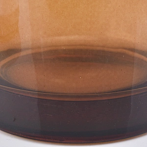 Amber Glass Candle Jars With Wooden Lids