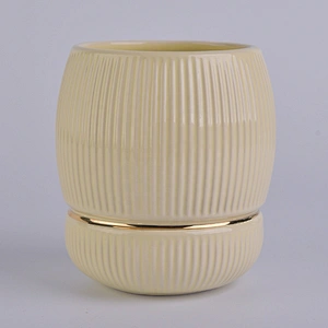 Sunny Suppliers scented tealight custom logo gold ceramic candle jars