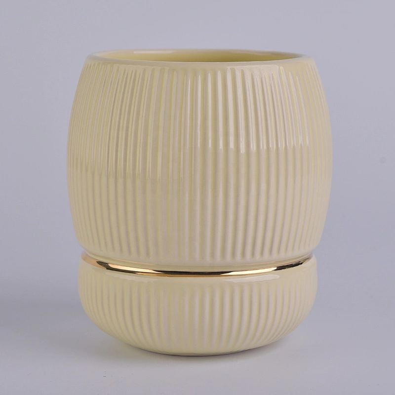 Sunny Suppliers scented tealight custom logo gold ceramic candle jars