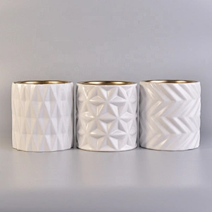 Luxury matte black ceramic candle container 600ml