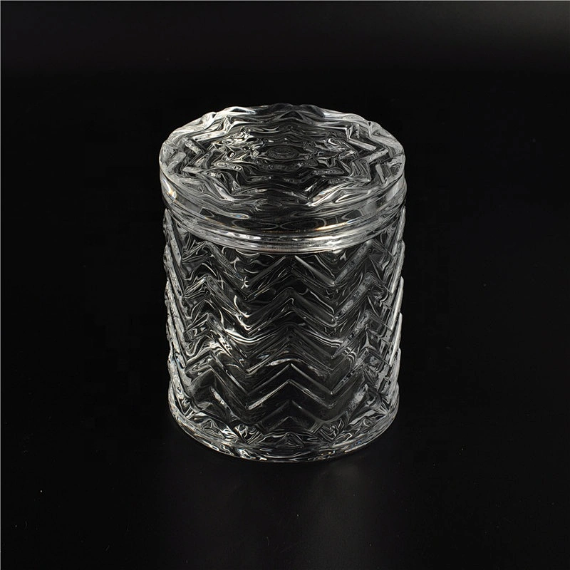 Sunny luxury tealight custom glass candle holder with lid
