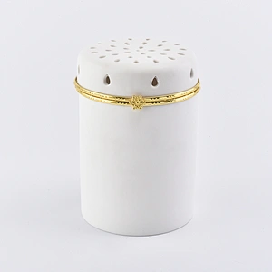 White ceramic candle holders for home decor scented candle