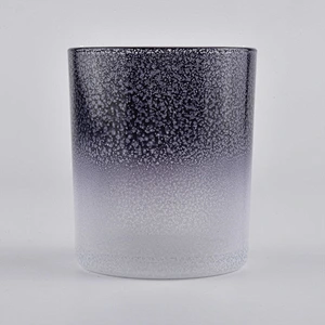 luxury iridescent glass candle jar
