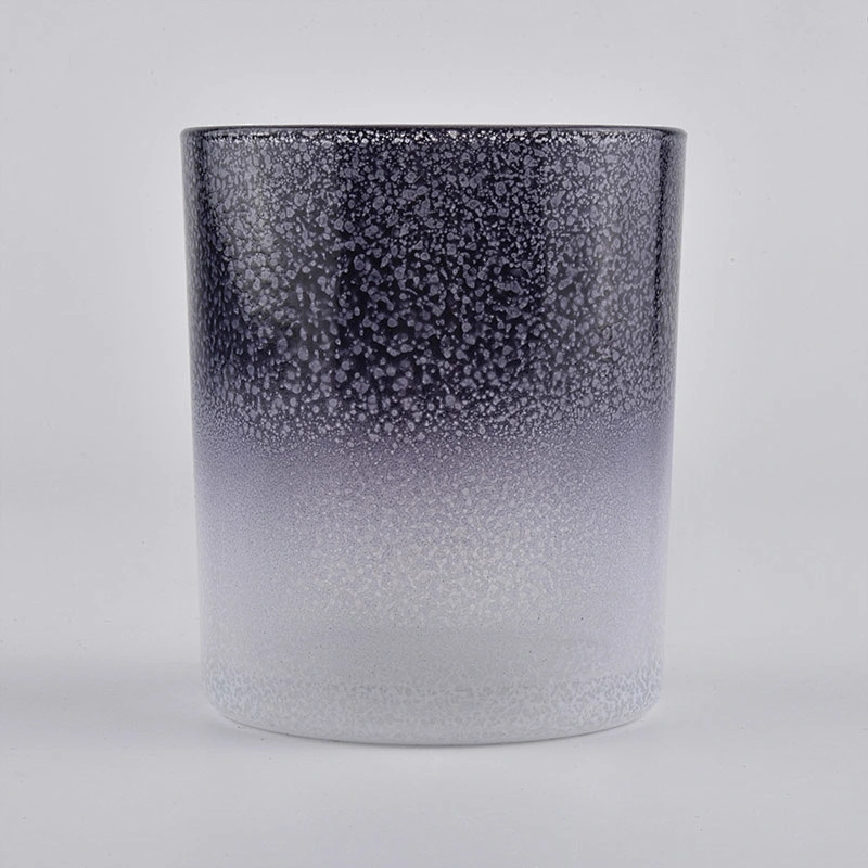 luxury iridescent glass candle jar