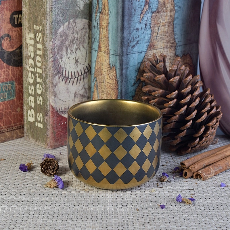 Luxury Gold Ceramic Candle Jars
