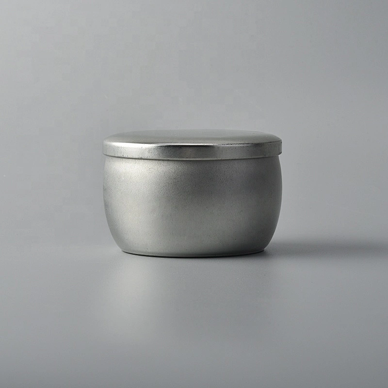 5oz Customized Metal silver candle tin jars with lid