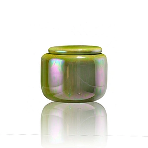 8oz Home decor colored ceramic candle container with lid