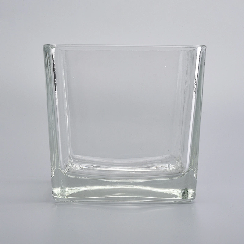 home decor rectangle glass candle jar