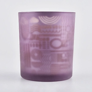 Sunny Wholesales custom purple luxury candle glass holder jars 10oz