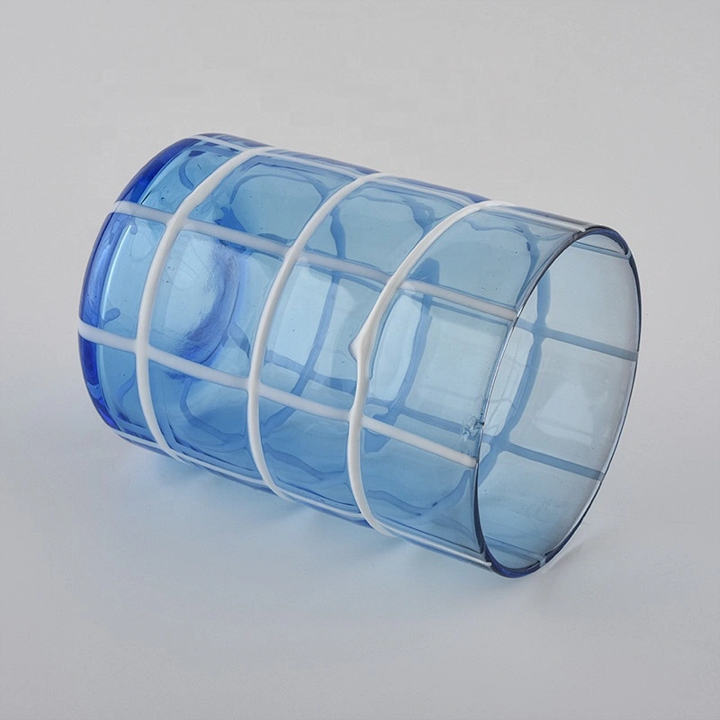 Sunny crystal luxury blue tealight glass candle tumbler