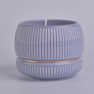 Manufacturer empty tealight custom color ceramic candle jars 10oz